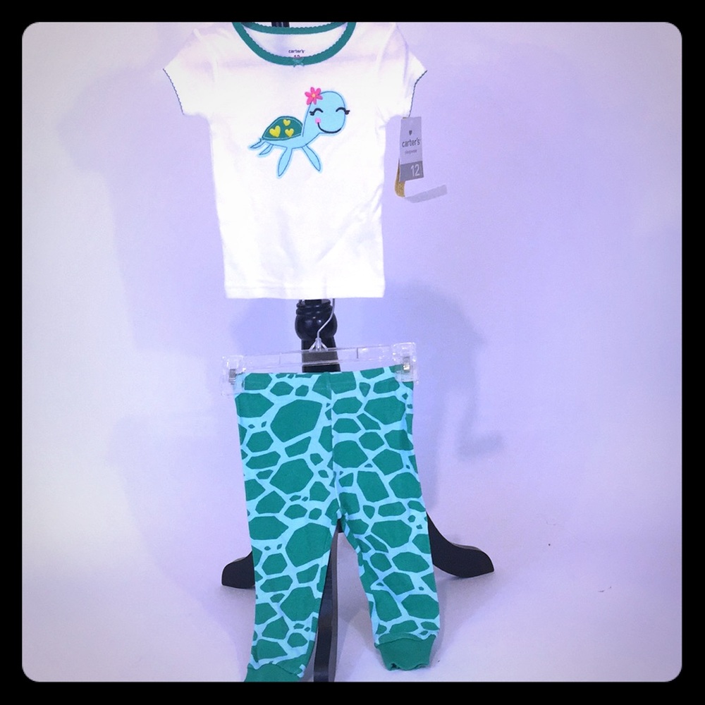 Turtle Pajamas by Carter's - Size 12 months - NWT